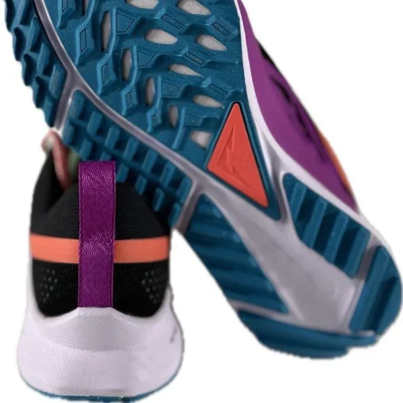 Nike Men's React Pegasus Trail 4 Black Magic Ember Vivid Purple Sneakers Size 10
